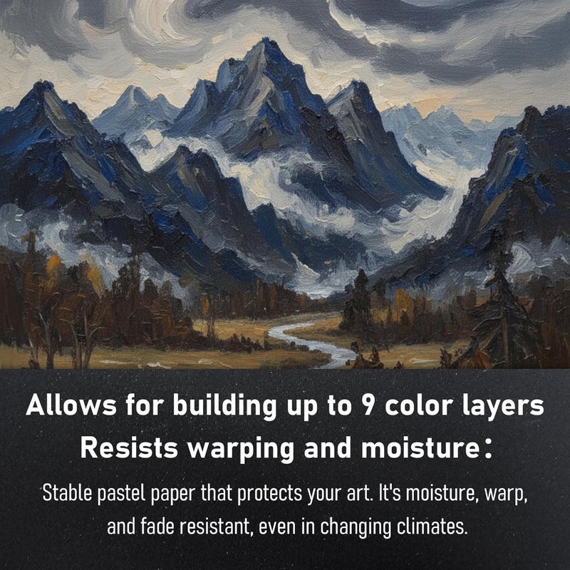 Patron Pastel Paper for Artists, Assorted Colors, 9x12 inches, (215lb/400gsm) 8 Sheets, Art Drawing Paper for Adults and Students - Image 3